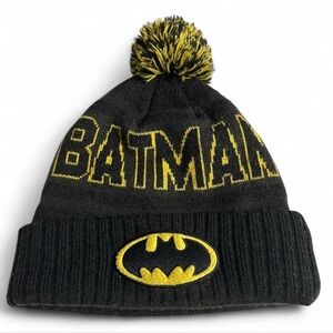 Batman Kids Superhero Beanie - Black and Yellow